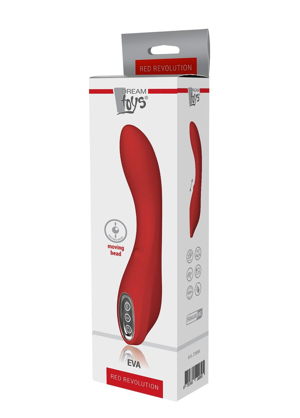 Dt21854 вибратор с подвижным шариком RED REVOLUTION EVA Dream Toys (347313909)
