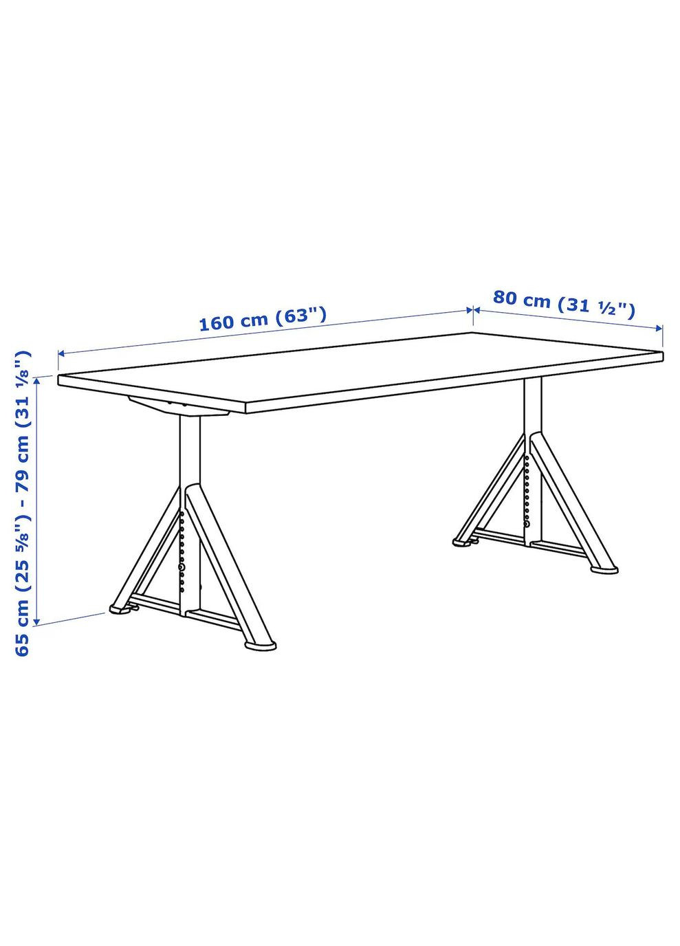 Письмовий стіл ІКЕА IDASEN 160х80 см (s29281033) IKEA (278408613)