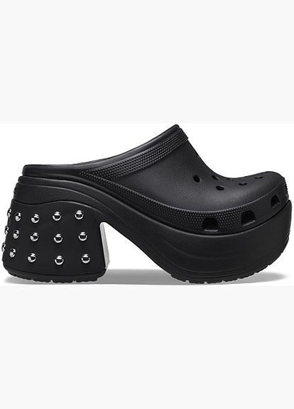 Черные женские кроксы siren studded clog m5w7-37-24 см black 209017 Crocs