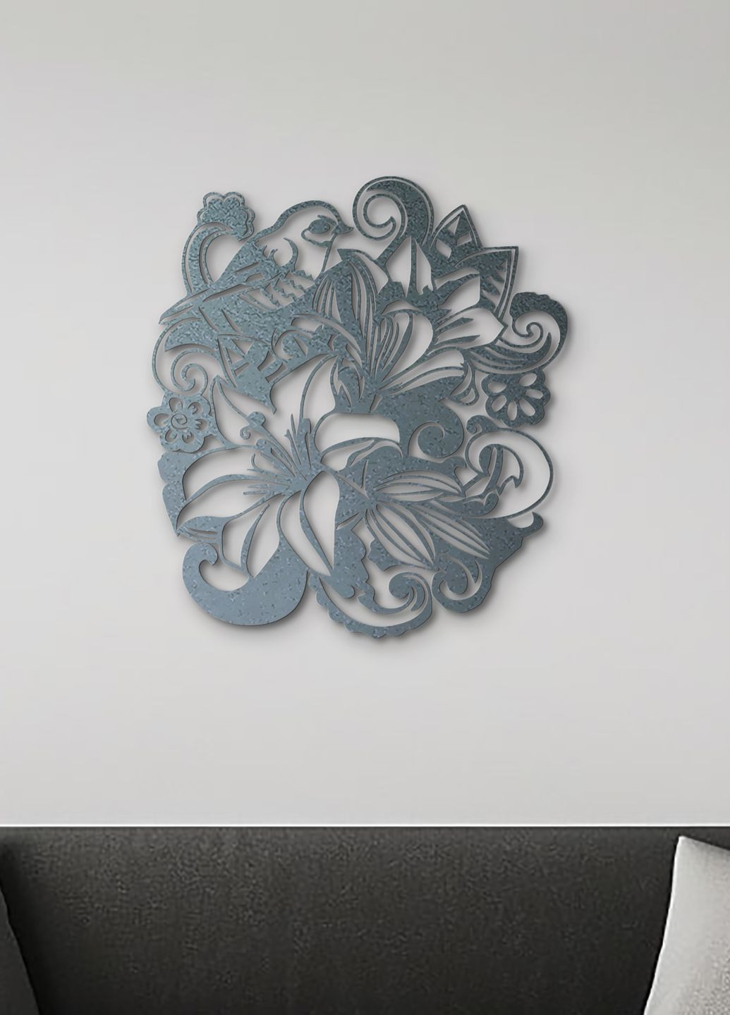 Декоративне панно на стіну, дерев'яний декор в кімнату "Лілія квітуча", інтер'єрна картина 70х80 см Woodyard (292113788)
