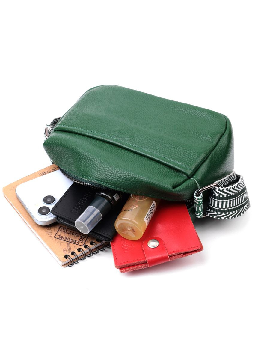 Сумка кроссбоди с широким ремнем через плечо женская на одно отделение для стильных женщин из натуральной Vintage (329195486)