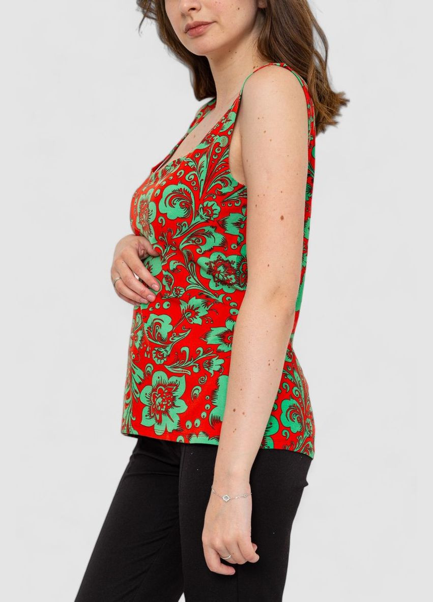 Майка жіноча, колір червоно-зелений, Ager — 294052153