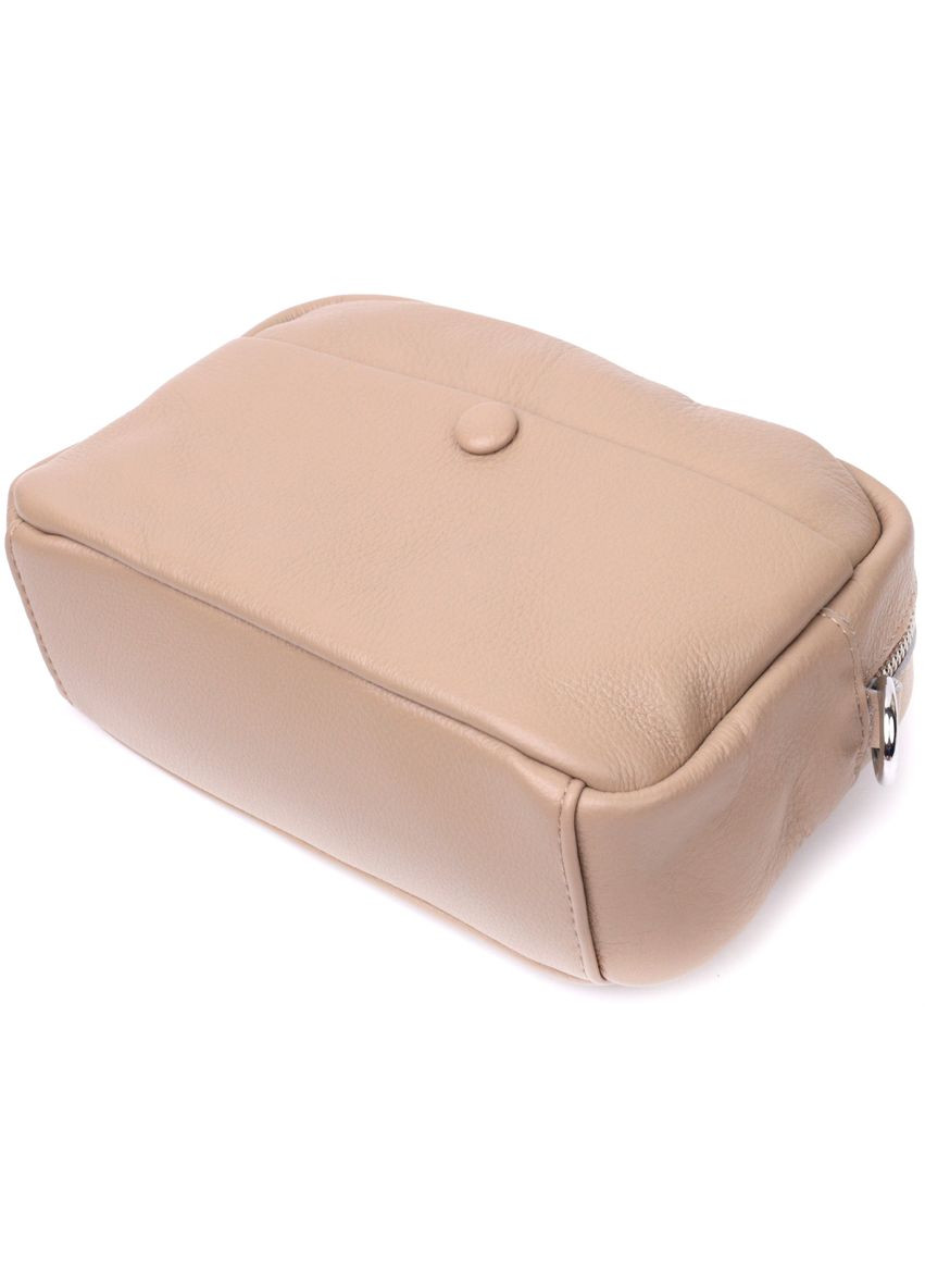 Жіноча сумка з натуральної шкіри через плече з потайною кишенею бежева (sku_22437) No Brand (329853392)