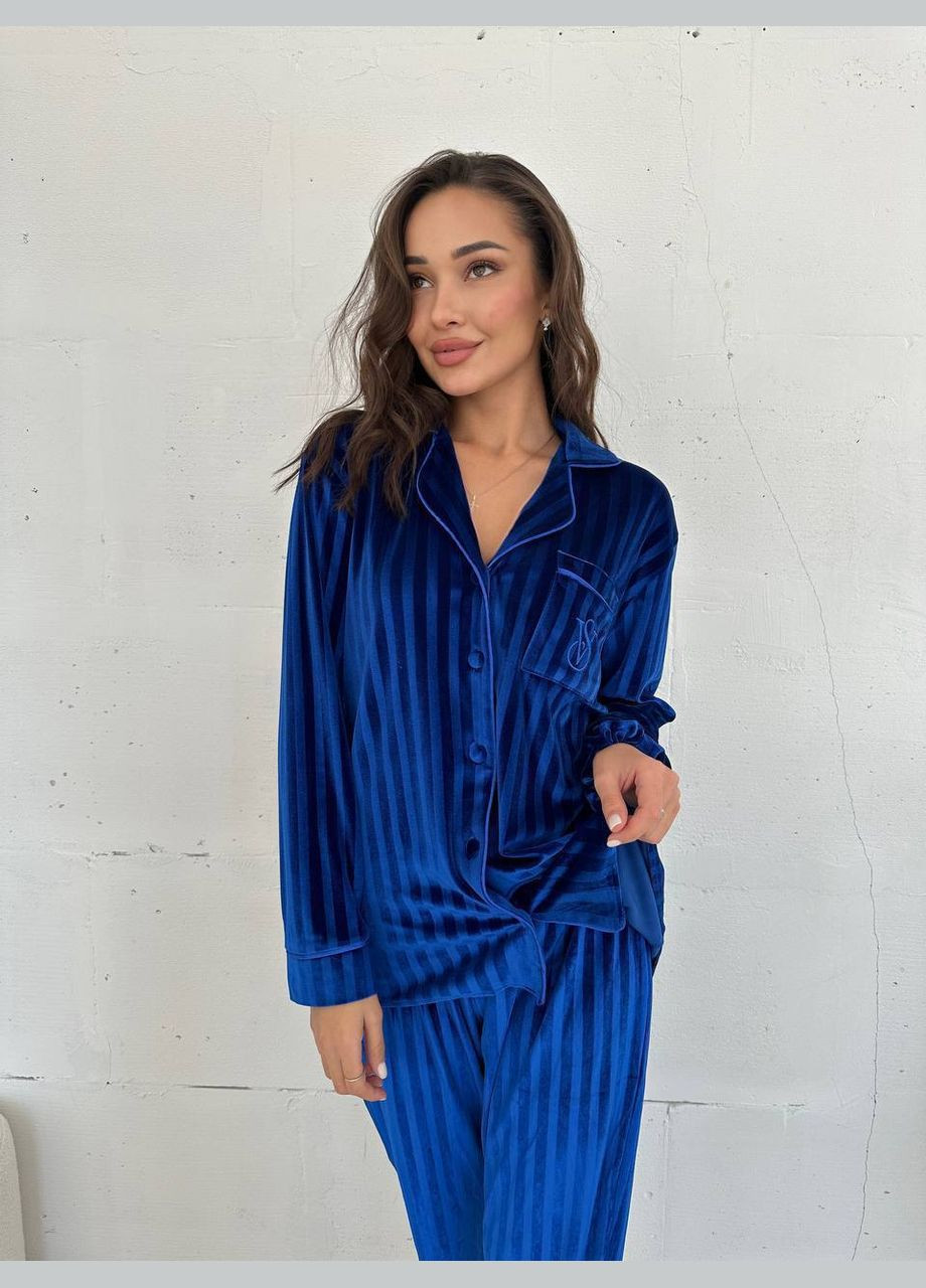 Синяя красивая пижама No Brand