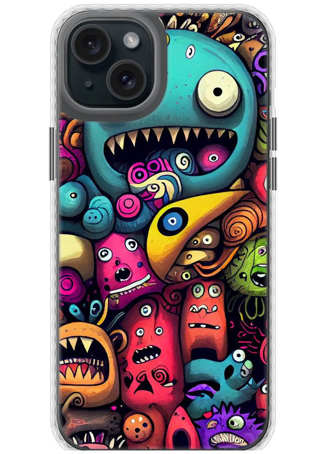 Чехол Bumper MagSafe чехол 'Cмешные монстры' для Endorphone Apple iPhone 15 Plus (302392965)