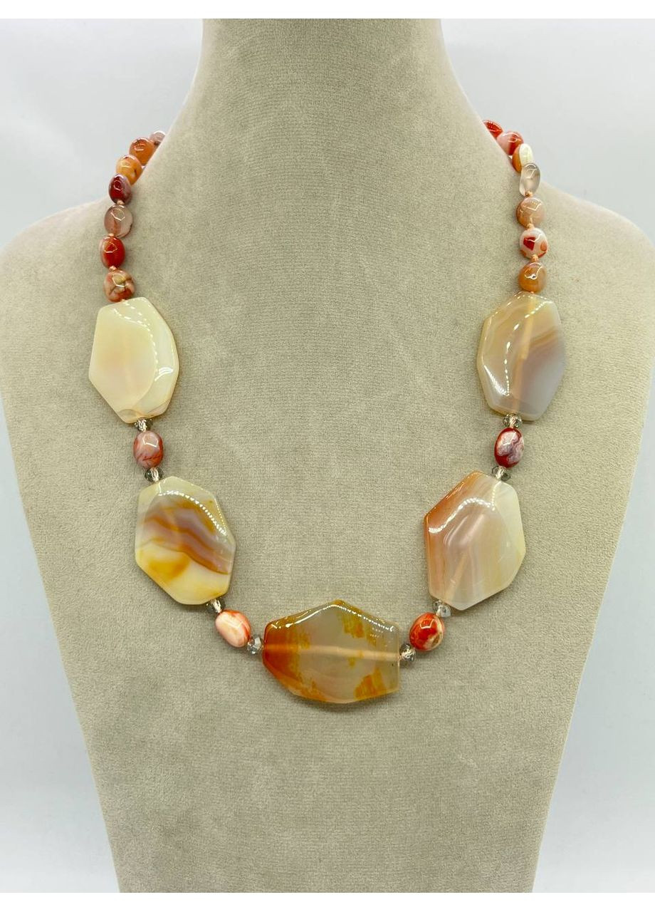 Бусы Сердолик 45 см Комбинированный (10440) No Brand (356109201)