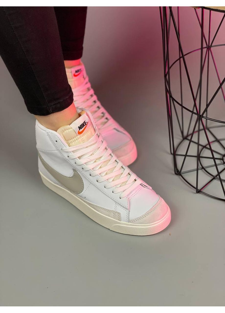 КРОССОВКИ ЖЕНСКИЕ NIKE BLAZER VINTAGE 77 WHITE BEIGE НАЙК БЛЕЙЗЕР No Brand бежевые демисезоны (368855956)