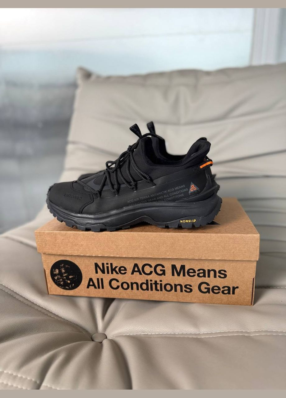 Черные зимние кроссовки зимние мужские nike acg terra antarktik winter black termo gore-tex | найк асг терра антарктик черные термо No Brand