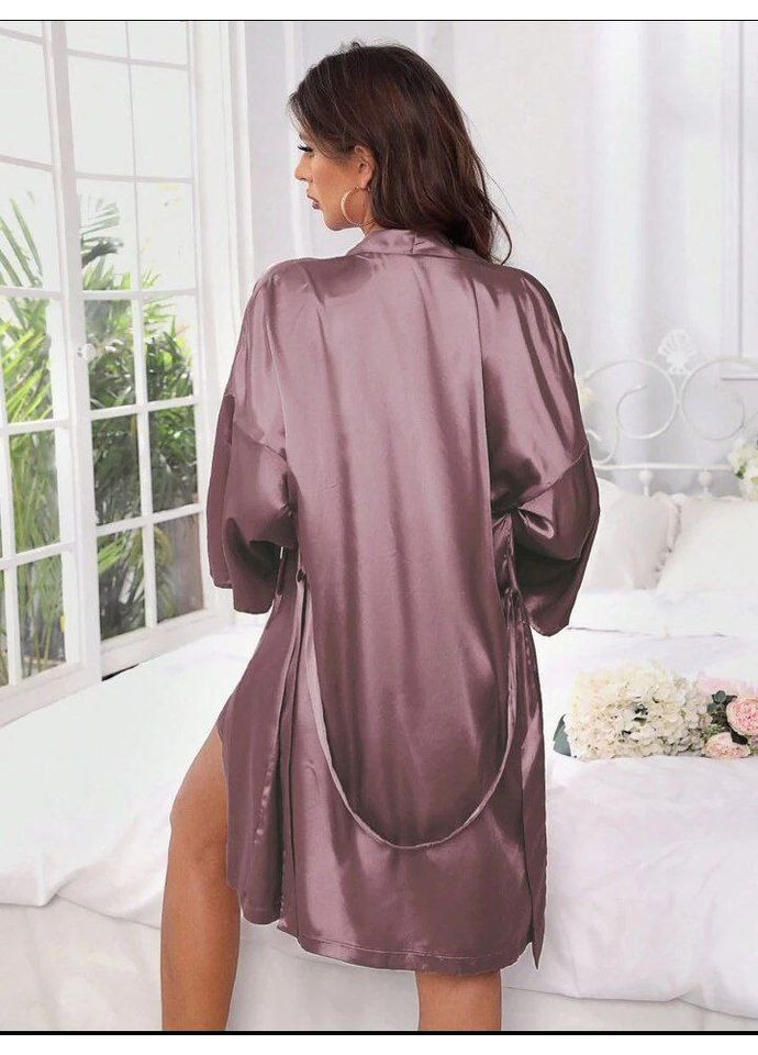 Сливовый демисезонный комплект женский шелковый Style Point