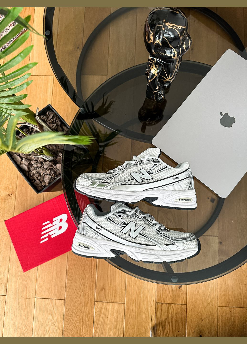 Білі Осінні кросівки чоловічі і жіночі new balance 740 v2 white silver black | нью беланс 740 білі срібні No Brand