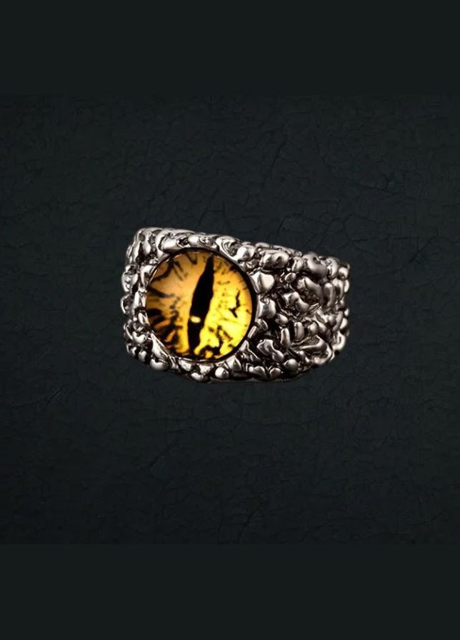 Мистическое мужское кольцо фиолетовый глаз дракона вокруг чешуя дракона размер регулируемый Fashion Jewelry (292861945)