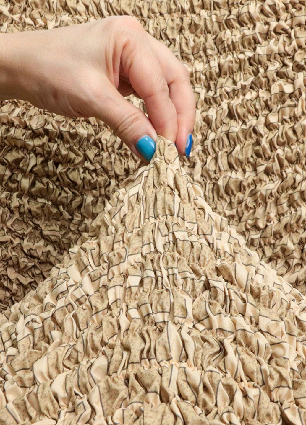 Чохол на стілець ПРЕМІУМ бежевий Love You (325221200)