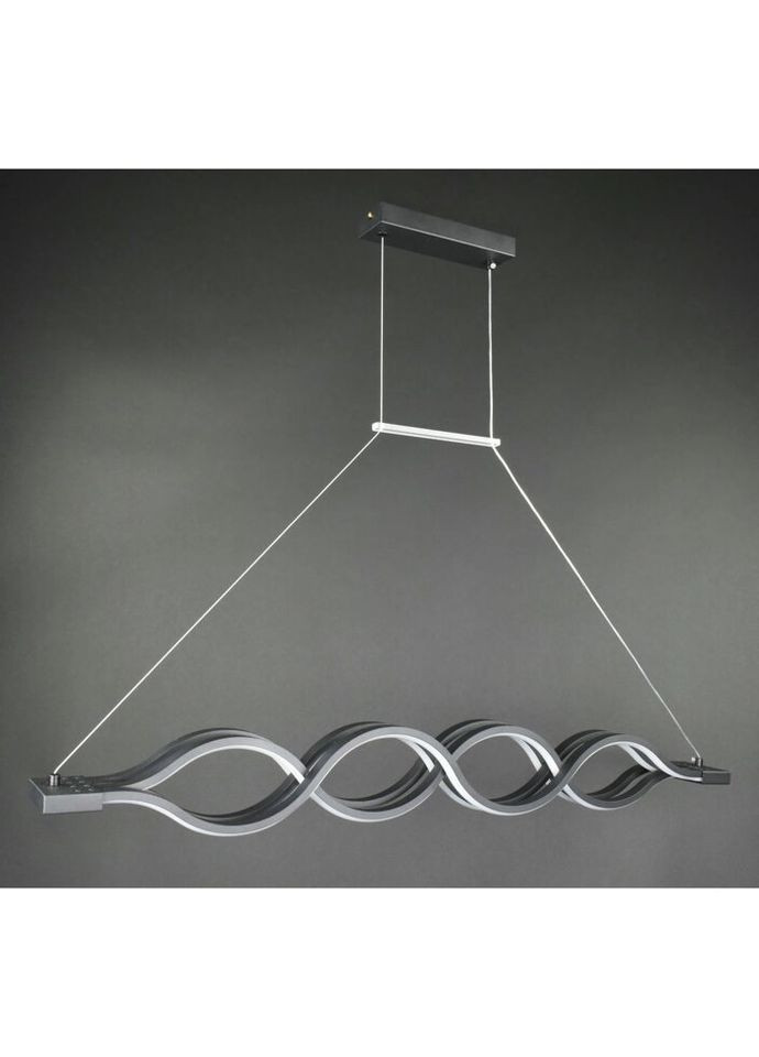 Люстра светодиодная подвесная LED светильник для квартиры на потолок лэд 27494 Черный 25-110х10х100 см. Sunnysky (324395867)