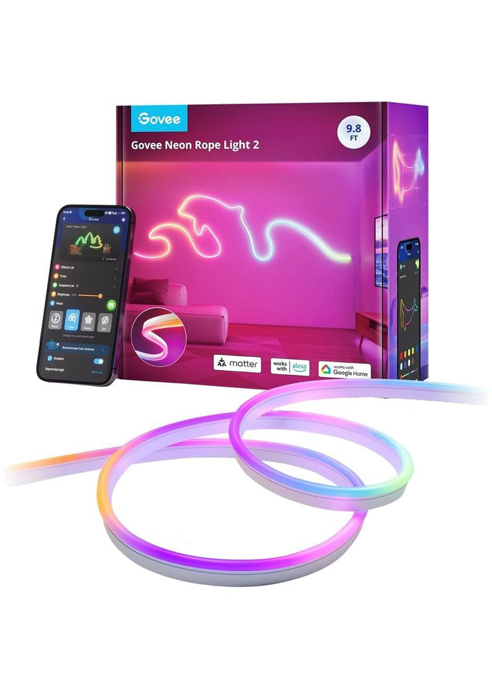 Умная светодиодная H61D3 Neon Rope Light 2 3м Белый (H61D3301) Govee (322939029)
