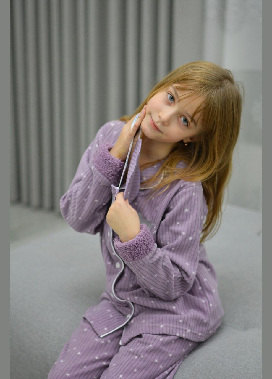 Фіолетова зимня пижама кофта + брюки SNS