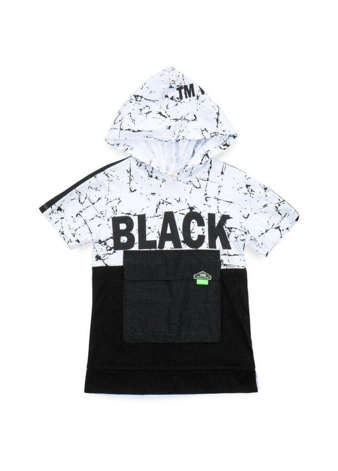 Комбінований літній набір дитячого одягу black (5049-134b-white) Smile