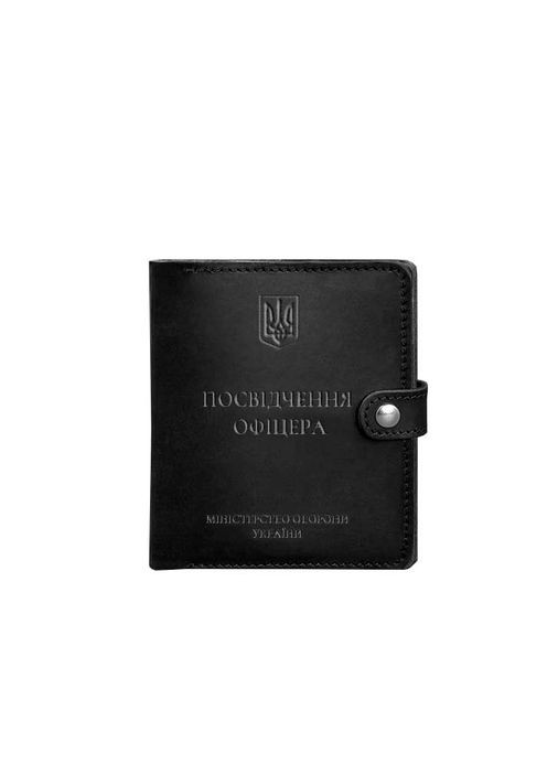 Кожаная обложка-портмоне для удостоверения офицера 11.0 черная Crazy Horse (A-027858) BlankNote (329186663)