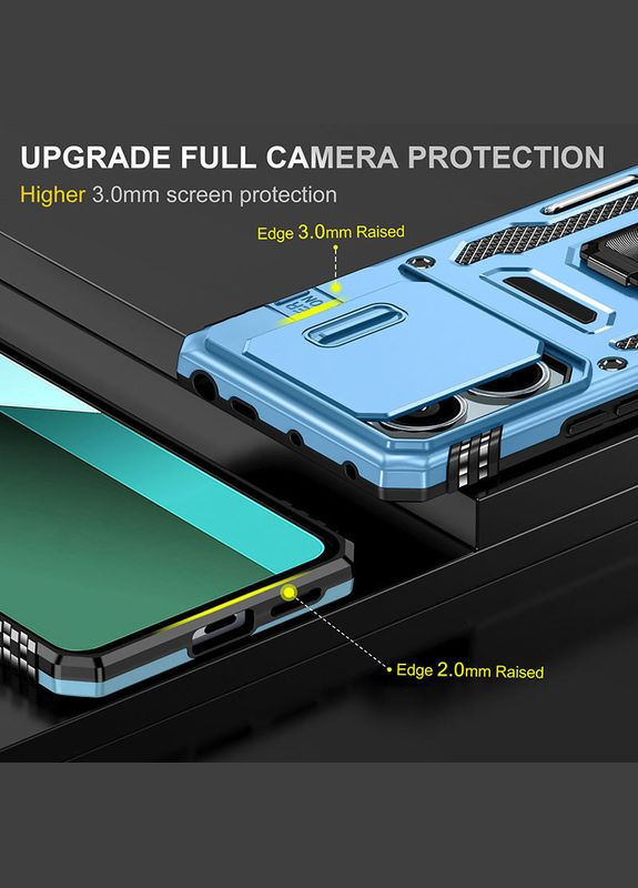 Ударостійкий чохол Camshield Army Ring для Xiaomi Redmi Note 13 Pro 4G / Poco M6 Pro 4G Epik (356096265)