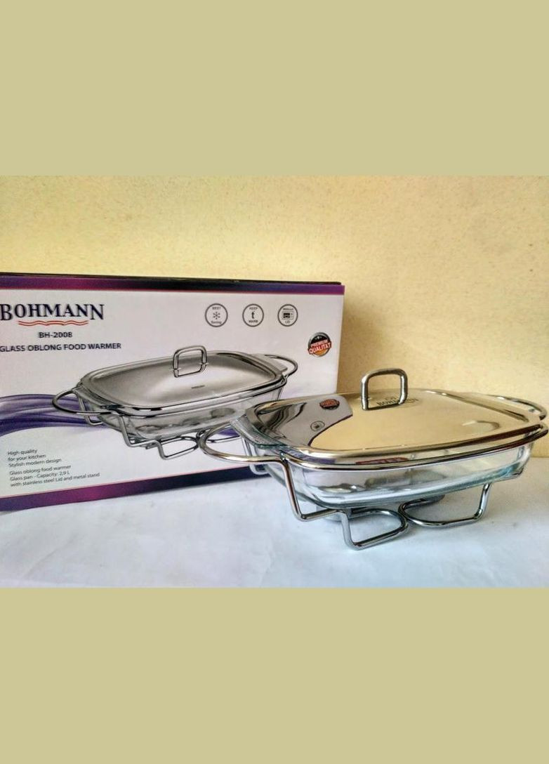 Марміт скляний овальний BH-2008 (2.9л) Bohmann (328601706)