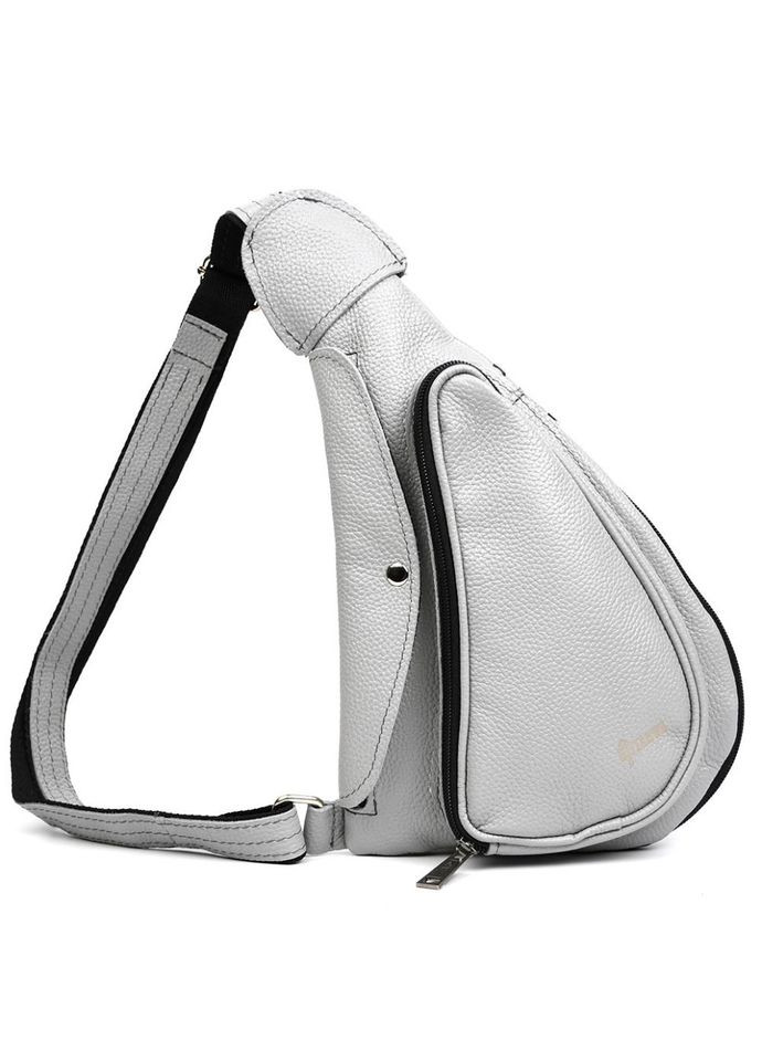 Слінг із натуральної сірої шкіри на одне плече FJ-3026-3md TARWA (329445035)