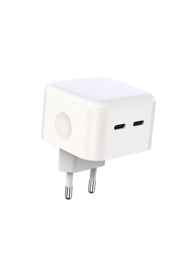 Зарядное устройство QC 3.0 L102 35W/2 USB-C + кабель Lightning NB113 White XO (362915995)