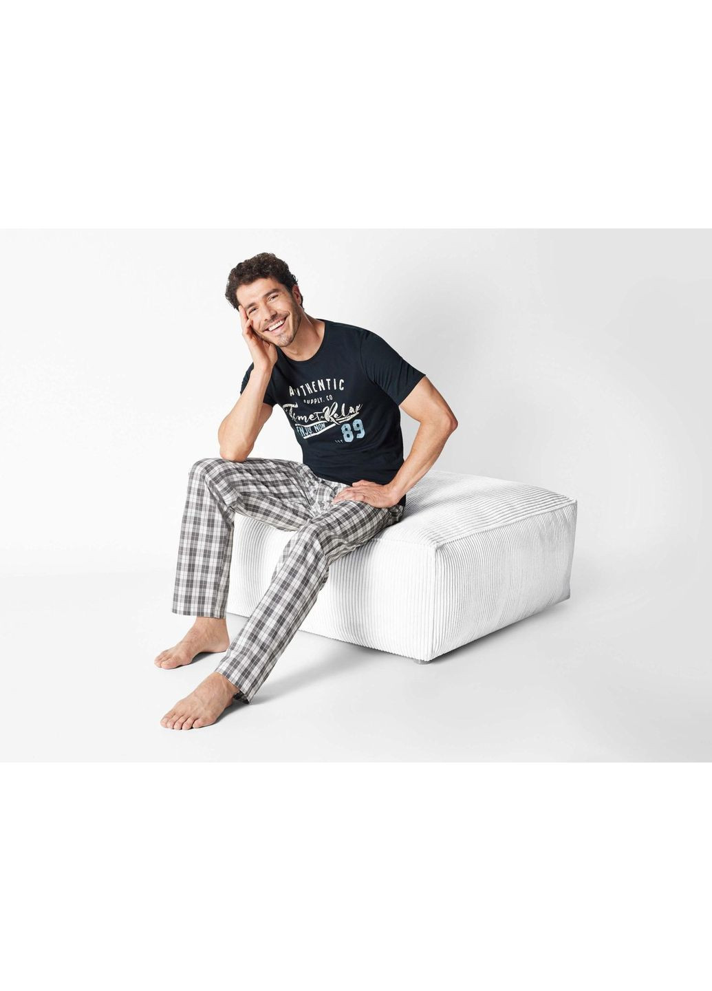 Піжамні штани бавовняні з кишенями для чоловіка LIDL 464266 Різнобарвний Livergy (369886321)