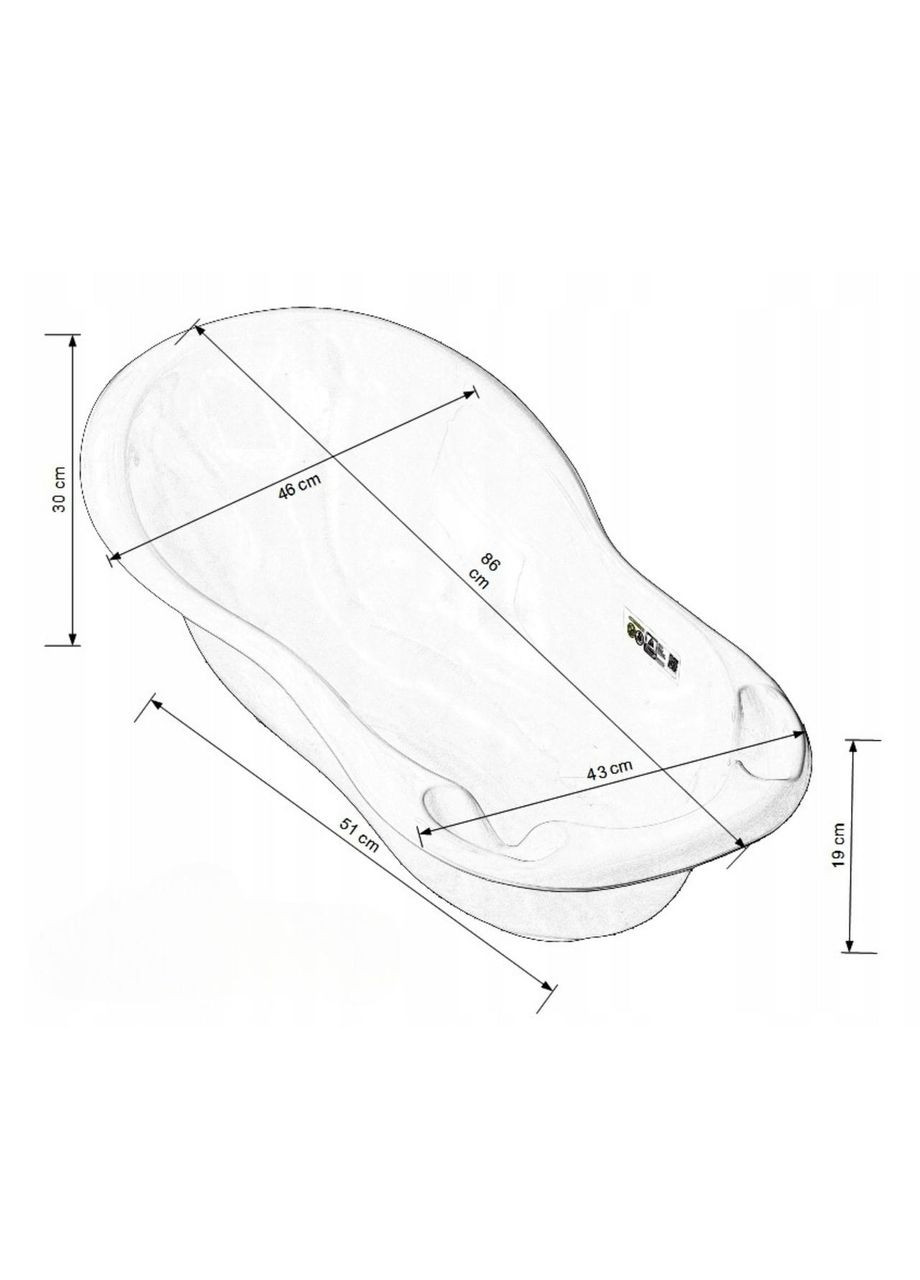 Ванна детская со сливом LUX OWLS 102 см grey Tega Baby (362586488)