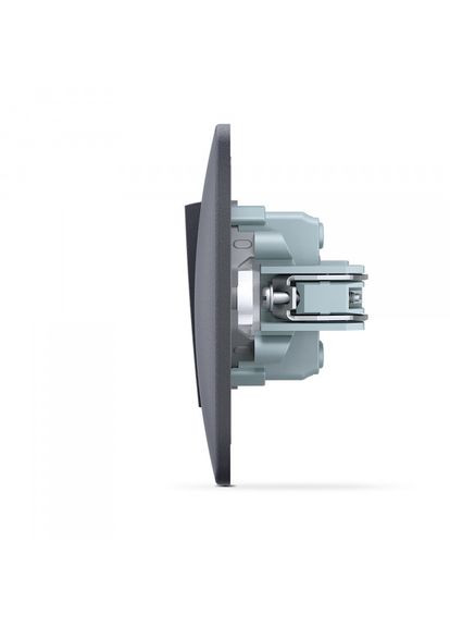 Выключатель одноклавишный черный графит BINERA Videx (366298218)