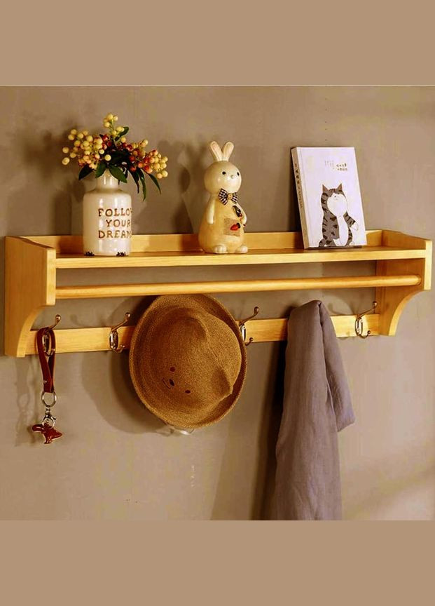 Вішалка для одягу з дерева Гамільтон 6 каррі (ВДО-601003) No Brand (327847451)