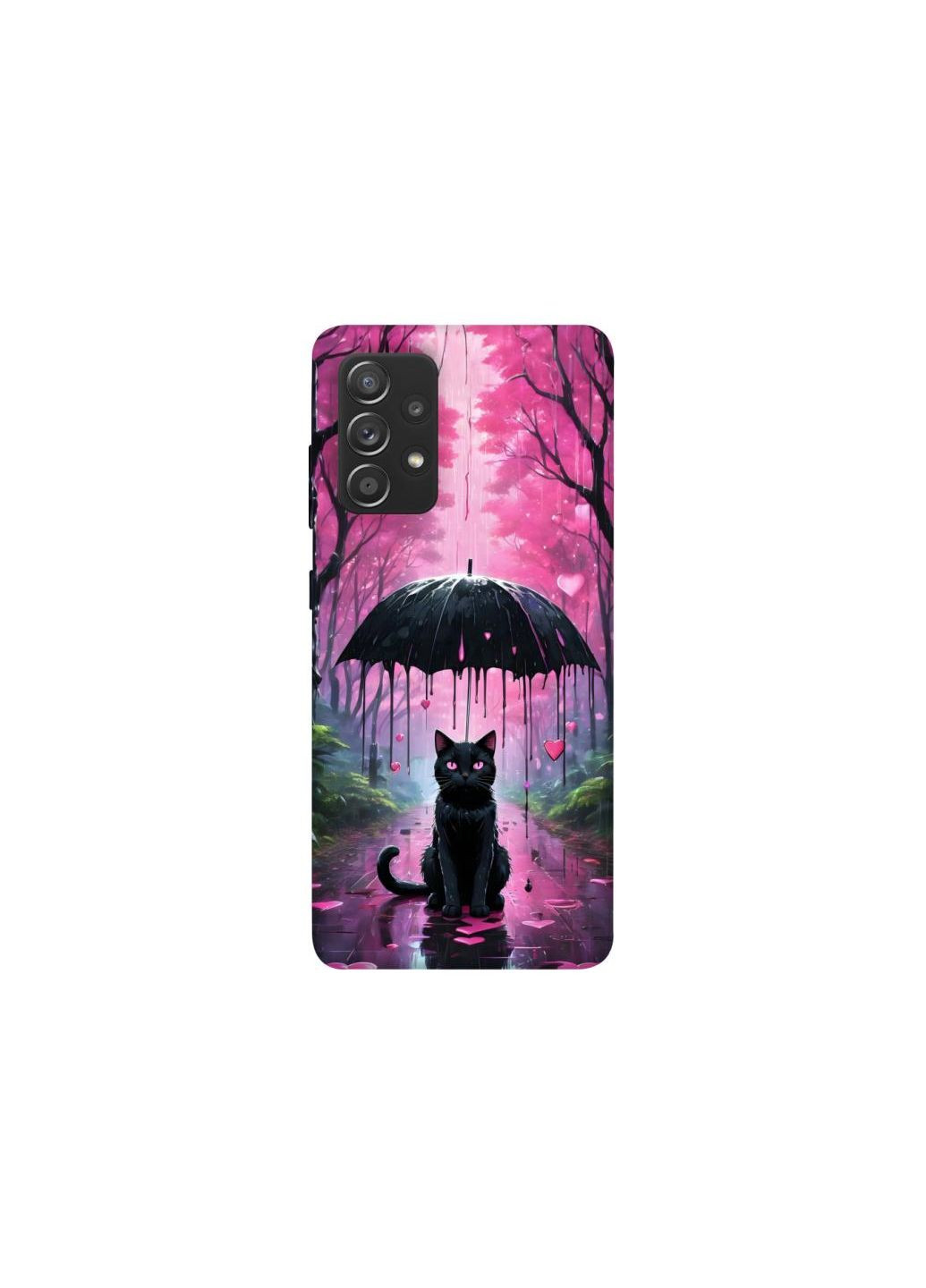 Чехол на Samsung Galaxy A72 4G / A72 5G Black cat Frontalka (347240618)