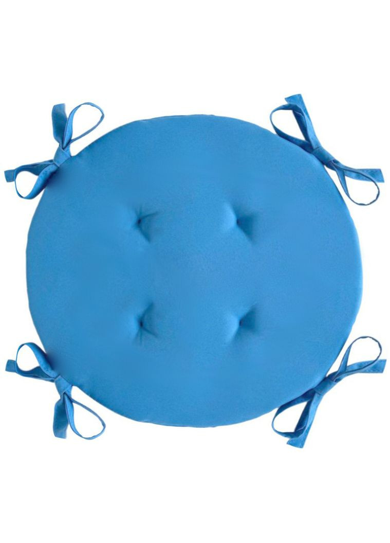 Подушка на стул и кресло Ø 35х2 см голубой No Brand (324830195)