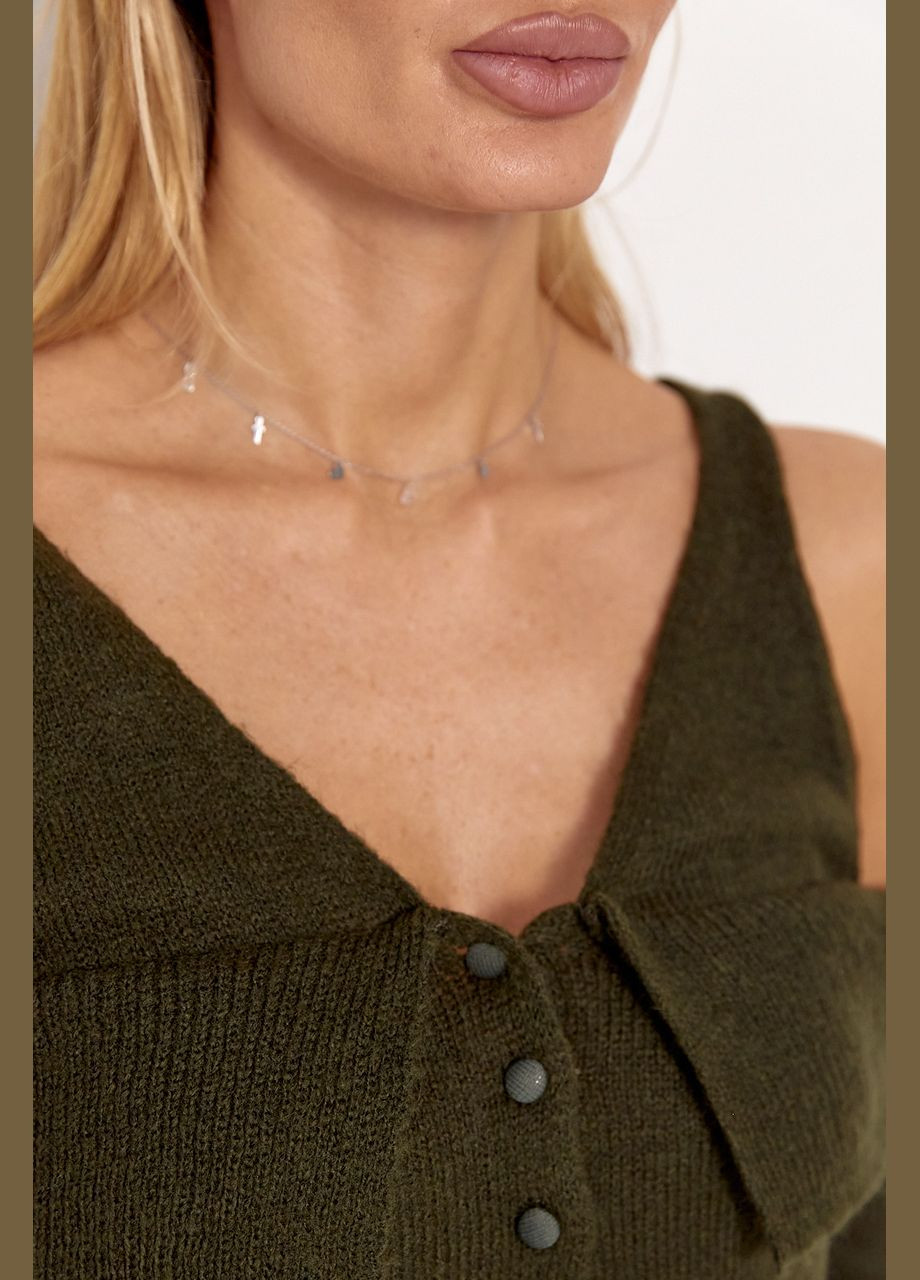 Женский вязаный пуловер с открытыми плечами Lurex (308725382)