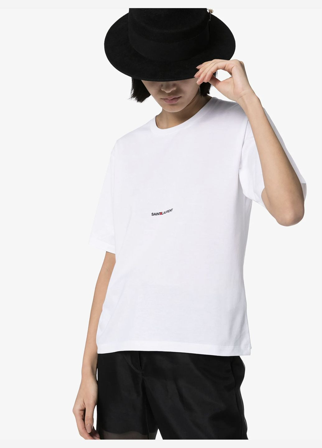 Женская футболка Saint Laurent Белый No Brand - (296930251)