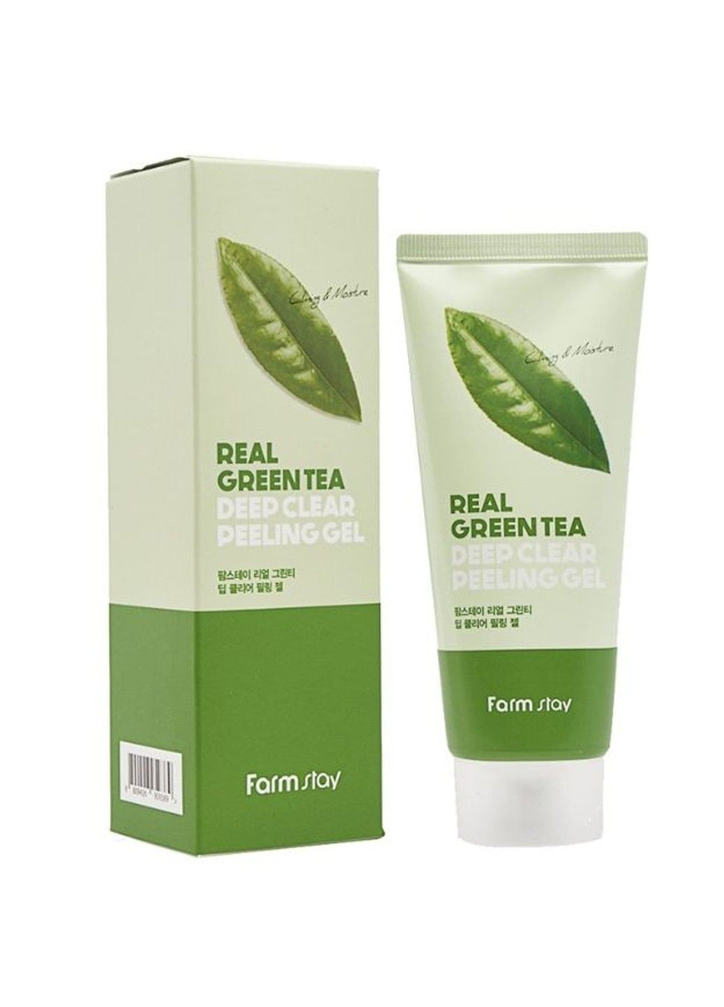Пилинг-скатка осветляющая с экстрактом зеленого чая Real Green Tea Deep Clear Peeling Gel 100ml FarmStay (298054159)