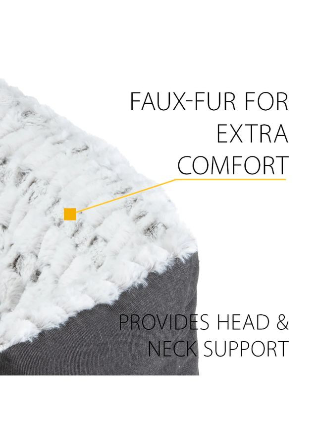 Лежак для собак і котів Sweetie 45 зі штучним хутром сірий 48x37x16 см 81064499 Ferplast (278258851)