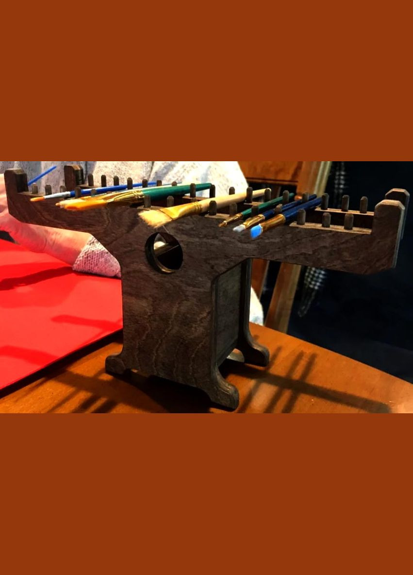 Органайзер для пензлів з дерева Паліде мокко (КСТ-001310) No Brand (328912026)