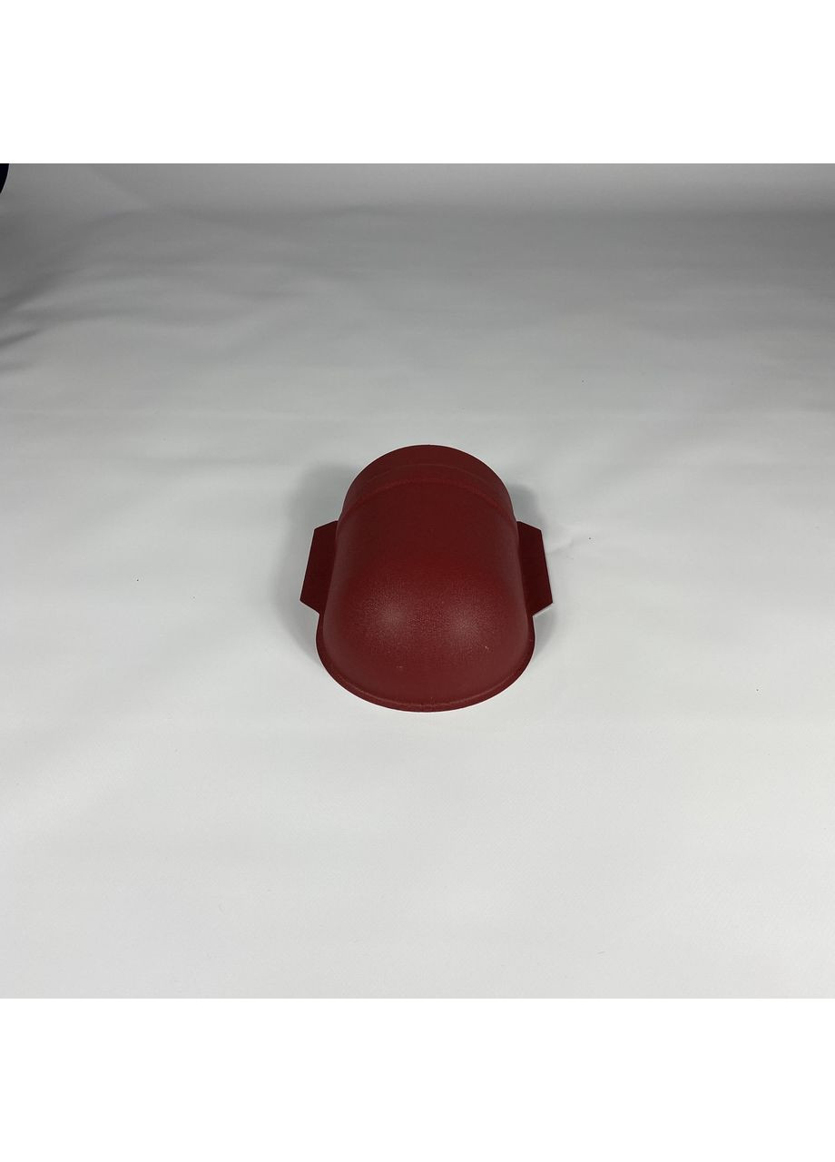 Заглушка коника круглого напівкруглого матова мала напівкругла штампована з 0,5мм Arcelor RAL 3011 яскраво ArcelorMittal (364918033)