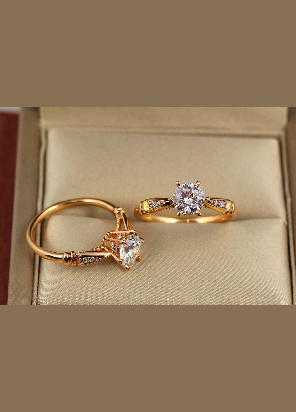 Кільце фіаніт на ніжці у формі корони р золотисте Xuping Jewelry (317309572)