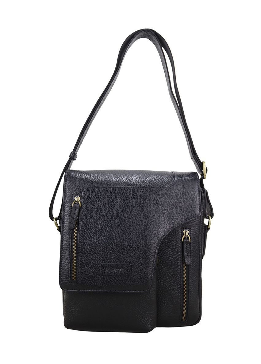 Сумка барсетка чоловіча із натуральної шкіри чорна (Д/Ш/В) 21/7/24(см) Karya (355340195)