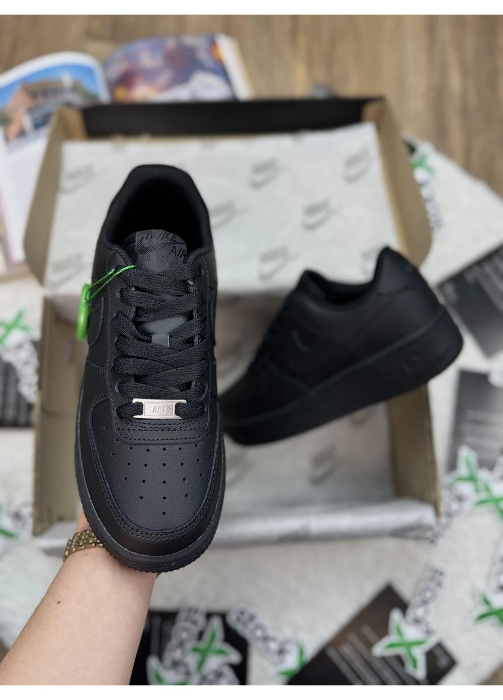 КРОССОВКИ ЖЕНСКИЕ NIKE AIR FORCE 1 CLASSIC НАЙК АИР ФОРС 1 No Brand комбинированные демисезоны (392003997)