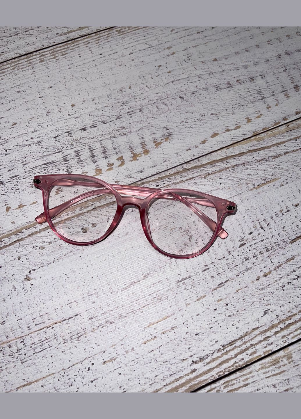 Іміджеві окуляри антиблікові унісекс окуляри нулівки в прозоро - рожевій оправі LIGHT (315889530)