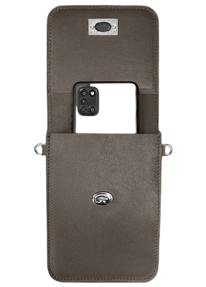 Сумка клатч через плечо женская из натуральной кожи для телефона и для документов маленькая Темно-бежевый 38292 BlankNote (355245407)