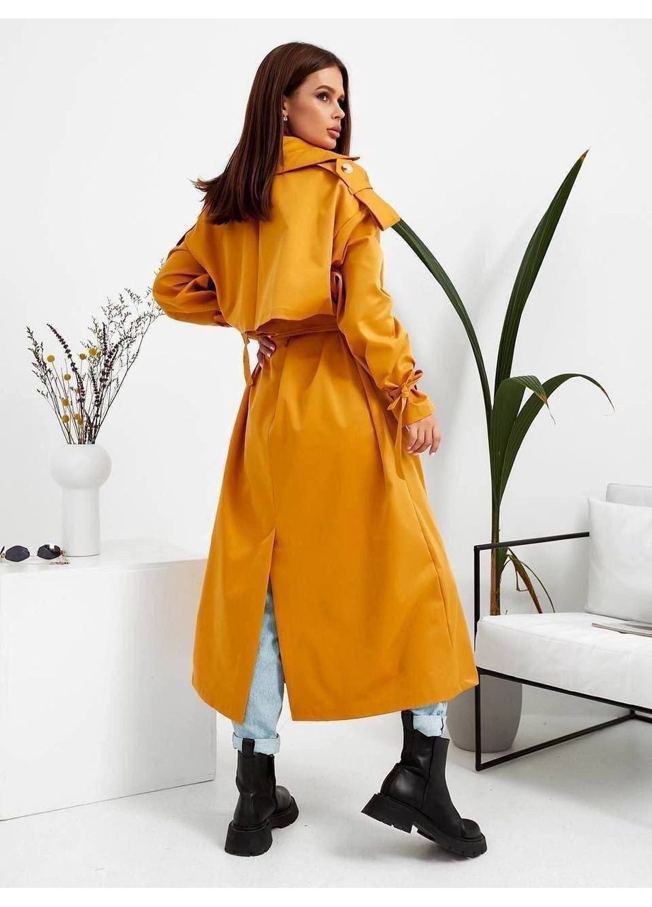 Женский тренч Хит Осени с поясом и пелериной — замеры в описании DK/DL Мода без кордонів на завязках демисезон (361783277)