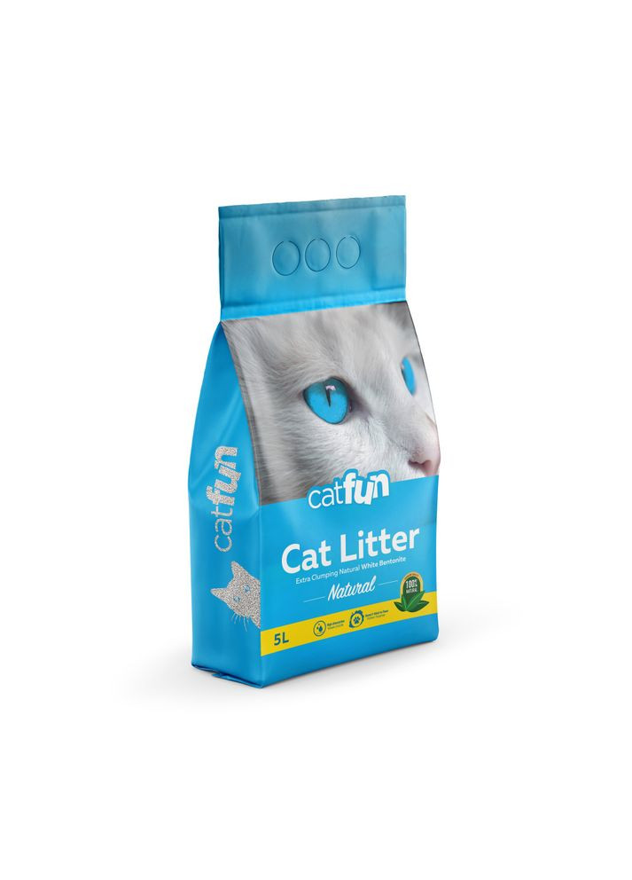 Наполнитель бентонитовый для кошачьих туалетов натуральный 5 л. Catfun (362702329)