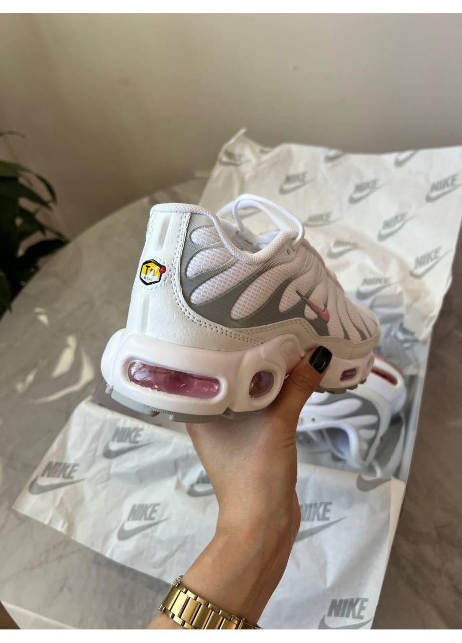 Розовые демисезонные кроссовки мужские nike air max tn + white pink найк аир макс тн плюс No Brand