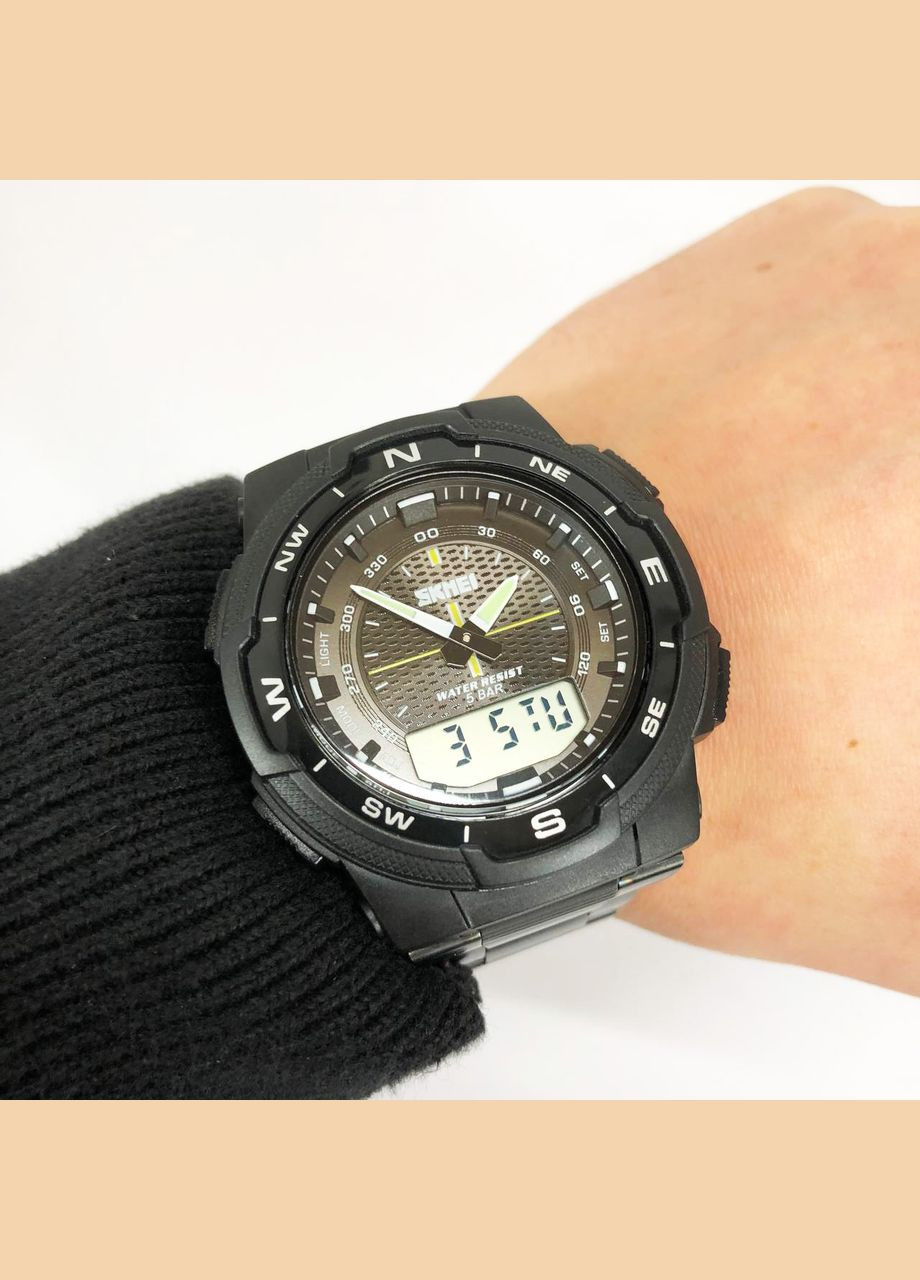 Часы наручные мужские SKMEI 1370BKWT, часы для военнослужащих, фирменные спортивные часы No Brand (385280739)