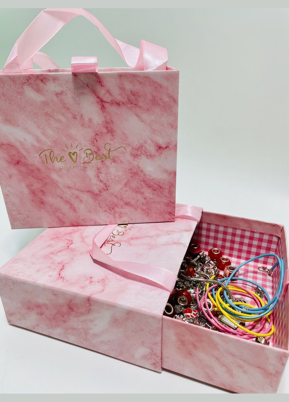 Набор украшений DLS 1105 (100) 6 основ браслетов, шармы, ящик, в коробке No Brand (316472419)