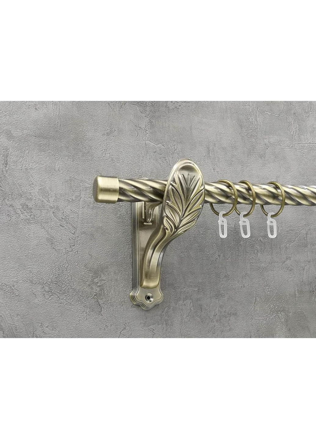 Карниз Заглушка витая штанга одинарный ретро 25 мм 400 см Антик Quadrum (352782591)