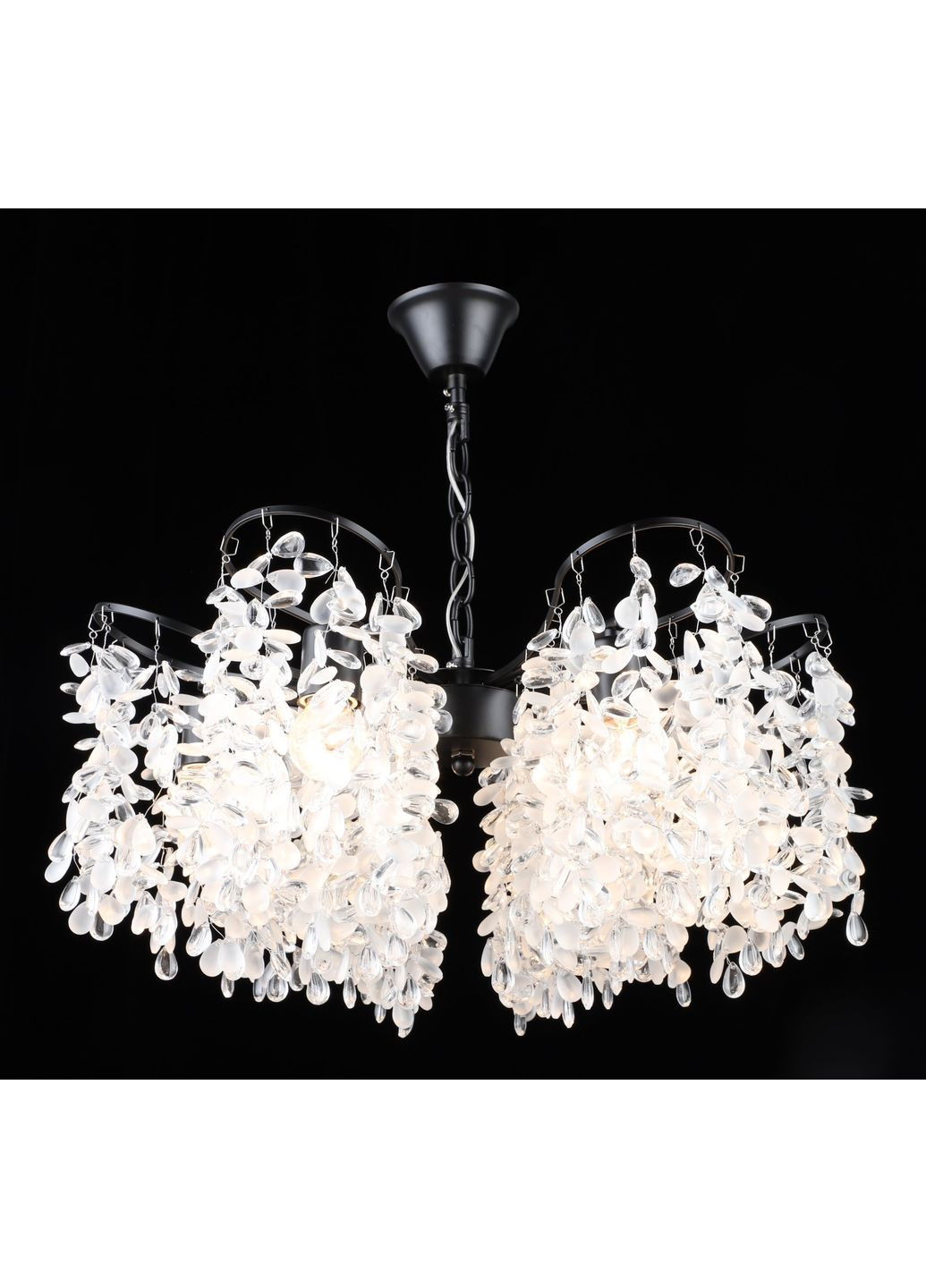 Люстра підвісна кришталева S2495/6, Чорний Valeso (353747004)