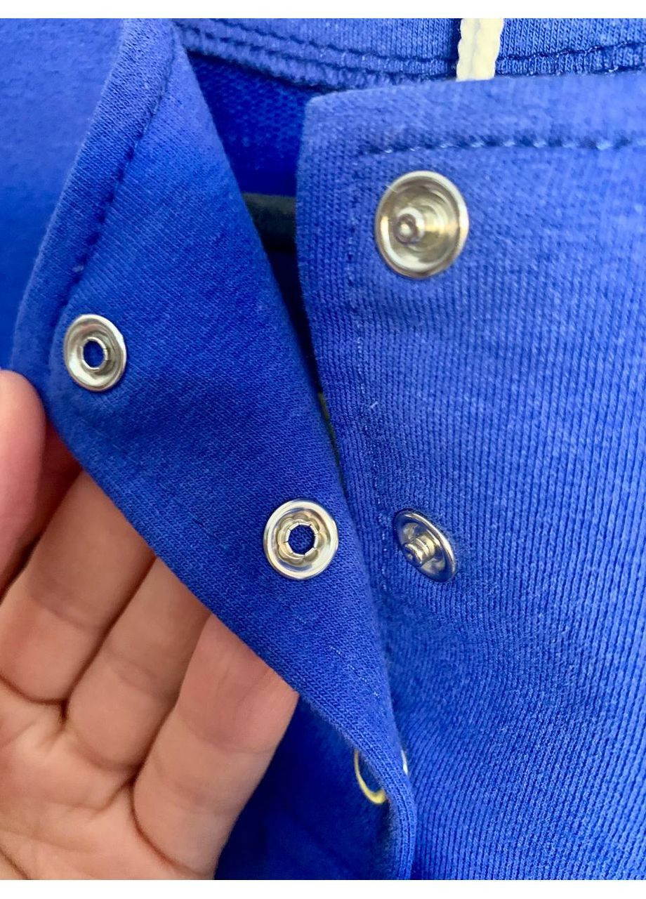 Синее синее платье вышиванка колоски для девочки теплая двунитка No Brand (362039216)